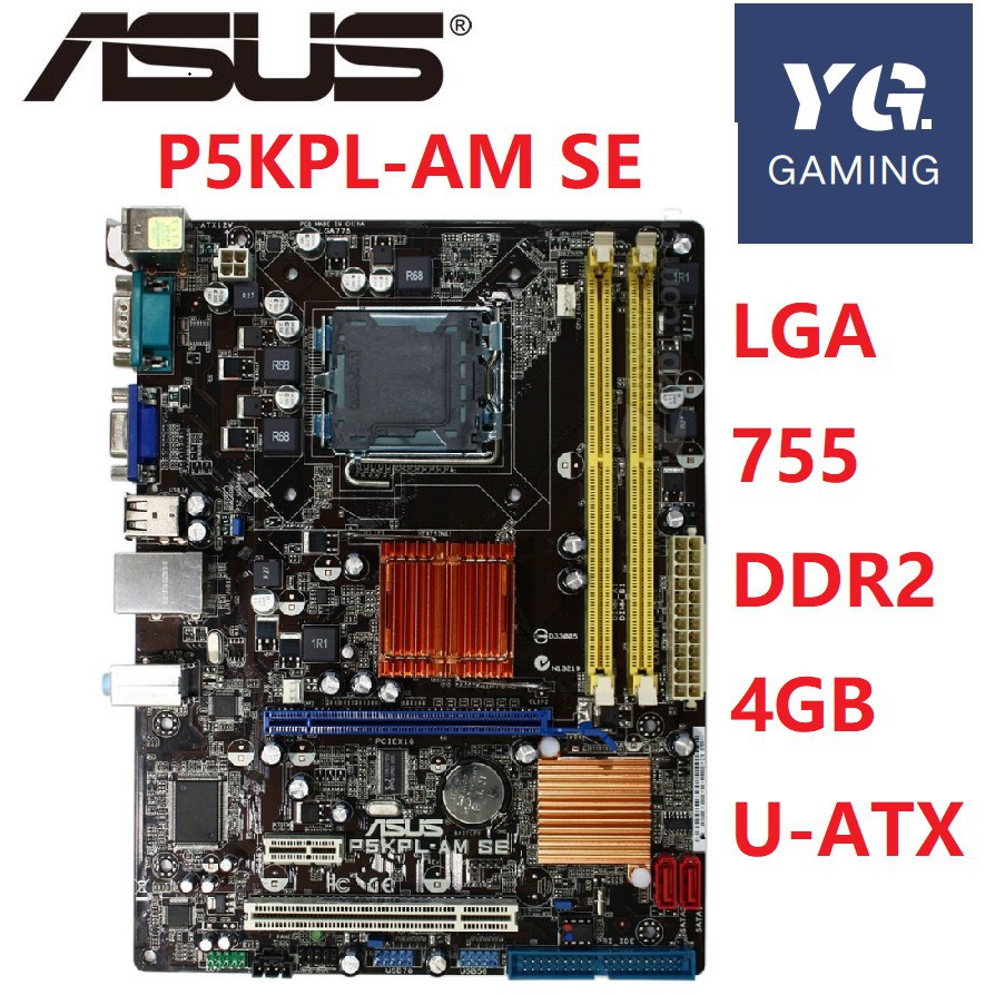 Asus G31 P5KPLAM SE Desktop Motherboard G31M Socket LGA For 775 DDR2