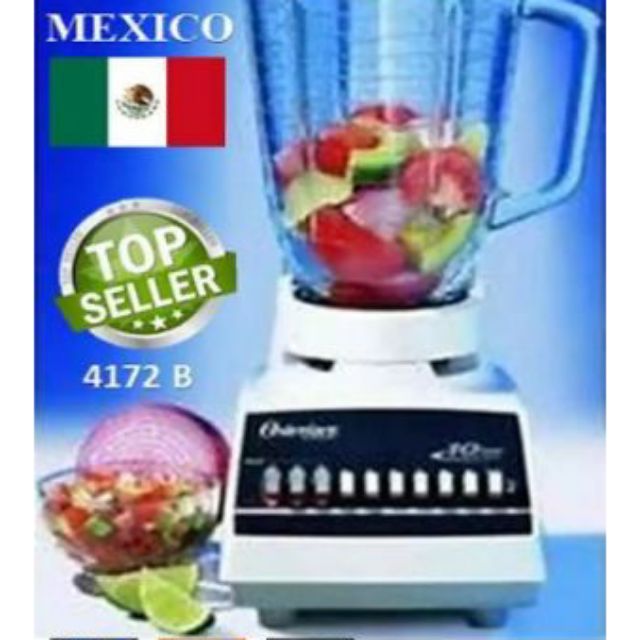 10 SPEED OSTER OSTERIZER BLENDER 4172 MADE IN USA/MEXICO GLASS PITCHER