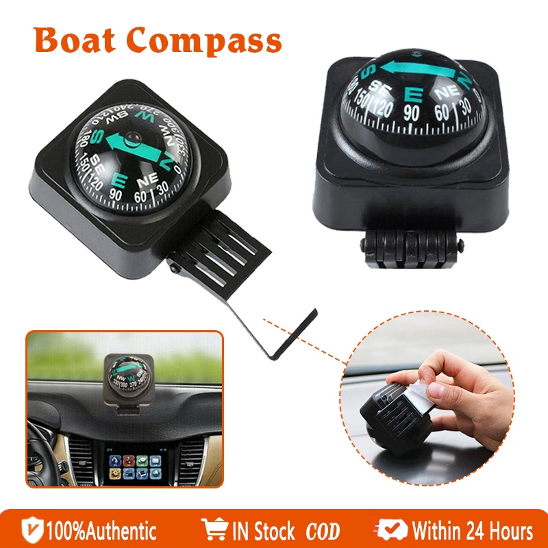 Car Compass Adjustable Dash Mount Compass Navigation Direction Pointing