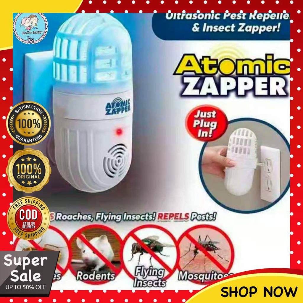 Original Cod New Ultrasonic Atomic Zapper Ultrasonic Insect Repellent Bug Zapper Killer