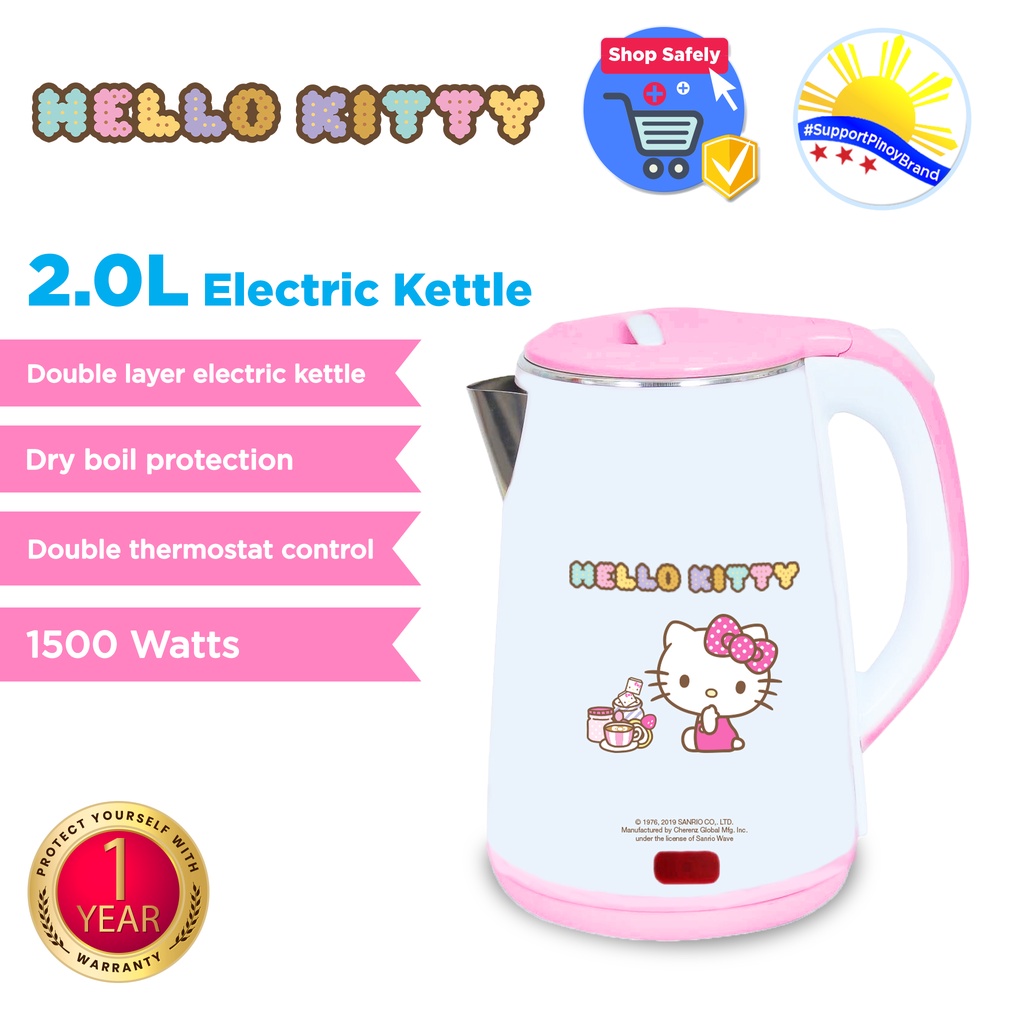 Tough Mama CLJK21 Hello Kitty Electric Kettle Double Layer 2L Electric
