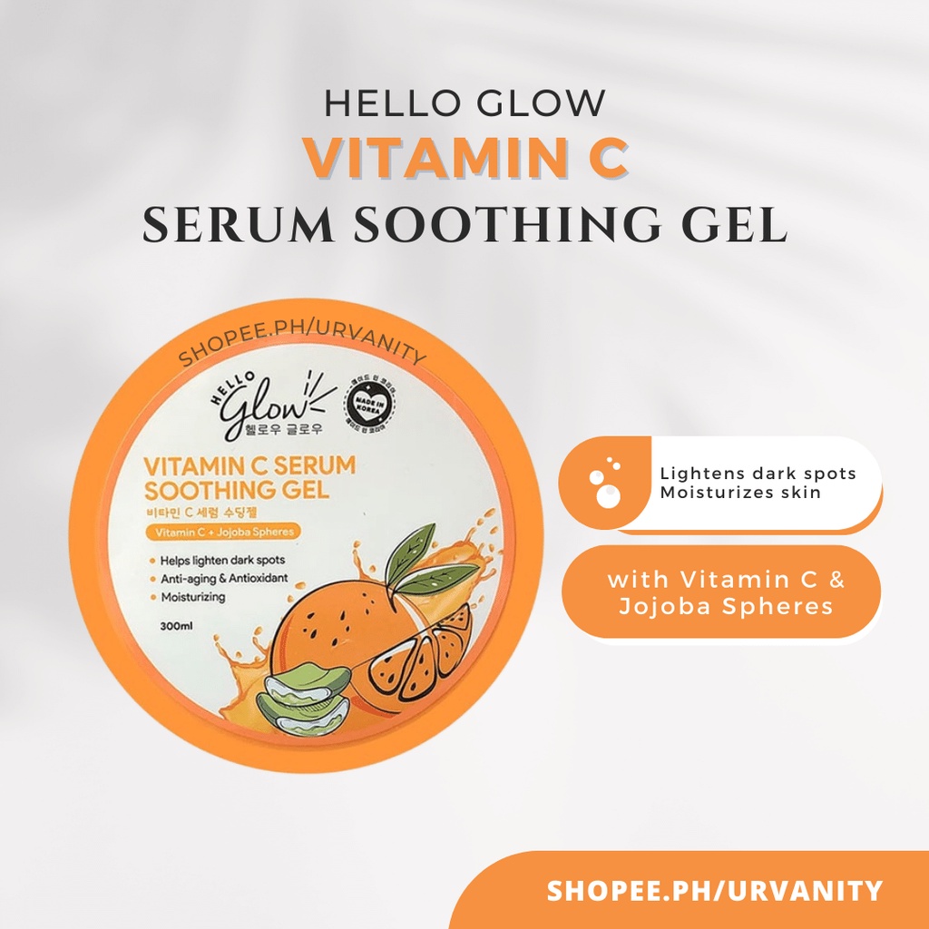 Hello Glow Vitamin C Serum Soothing Gel 300ml Shopee Philippines