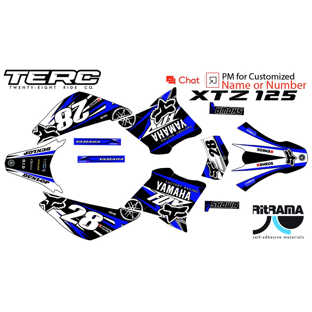 Yamaha XTZ 125 Decals / Sticker Set Shopee Philippines
