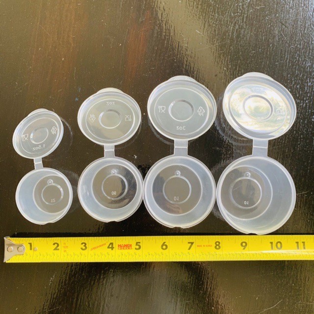 Hinged Cups/Sauce Cups 100pcs/pack 1.5oz,2oz,3oz,4oz Microwavable