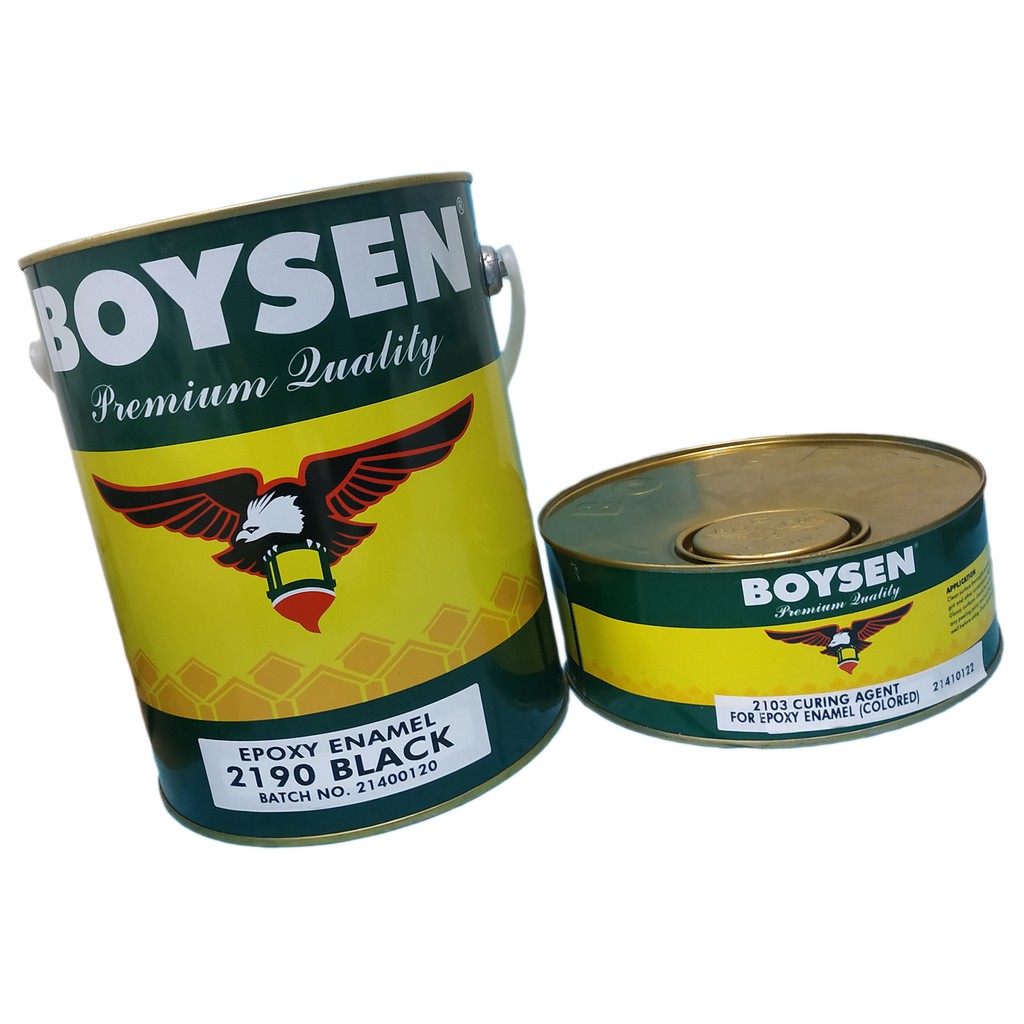 BOYSEN EPOXY ENAMEL BLACK B2190 ( 1 GALLON 1 GALLON 1 GALLON ) WITH