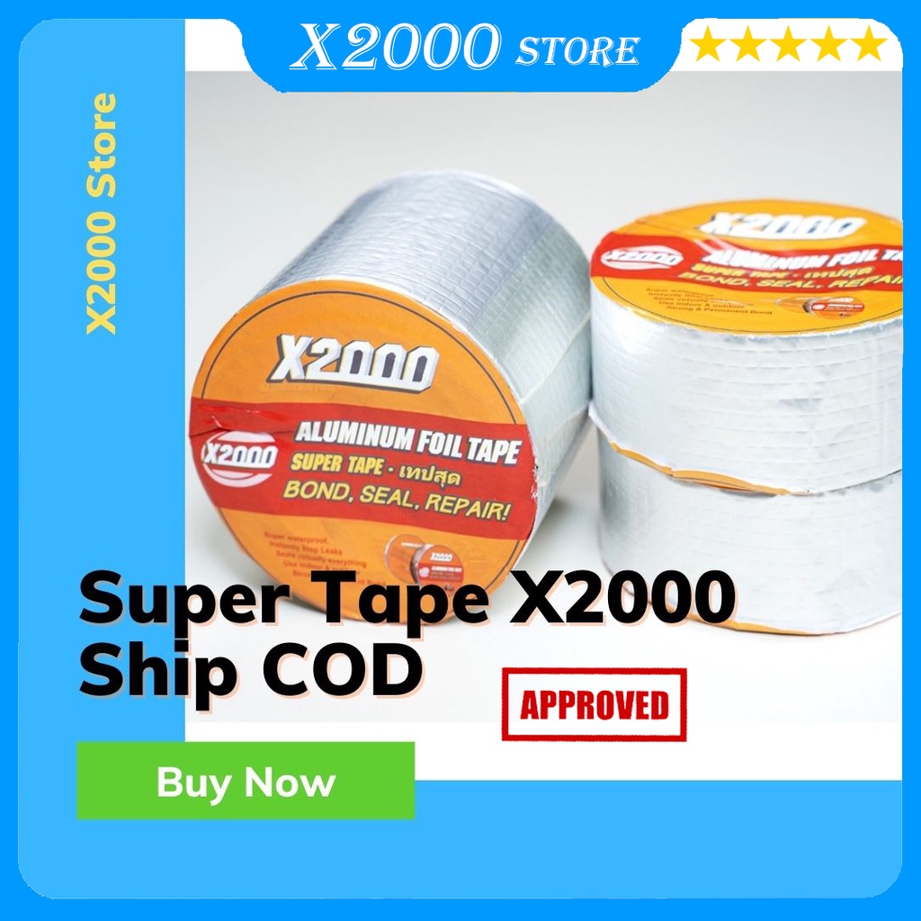 (Authentic) Super tape X2000 Self Adhesive Waterproof Tape, Aluminum