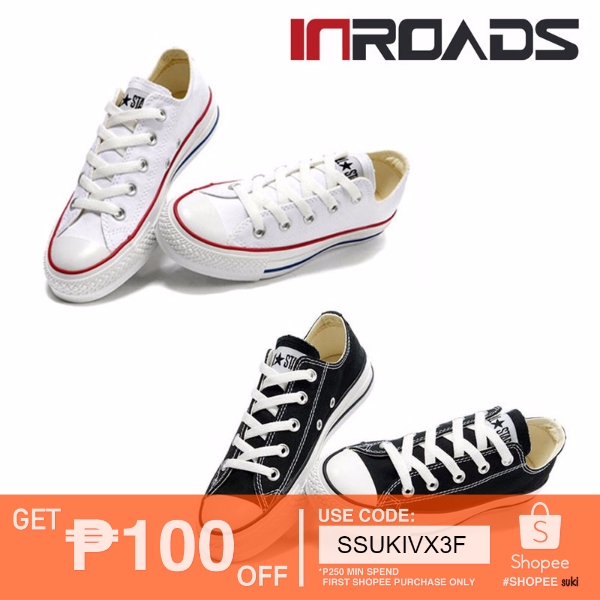 Converse White Shoes For Women Ladies 8001 Shopee Philippines
