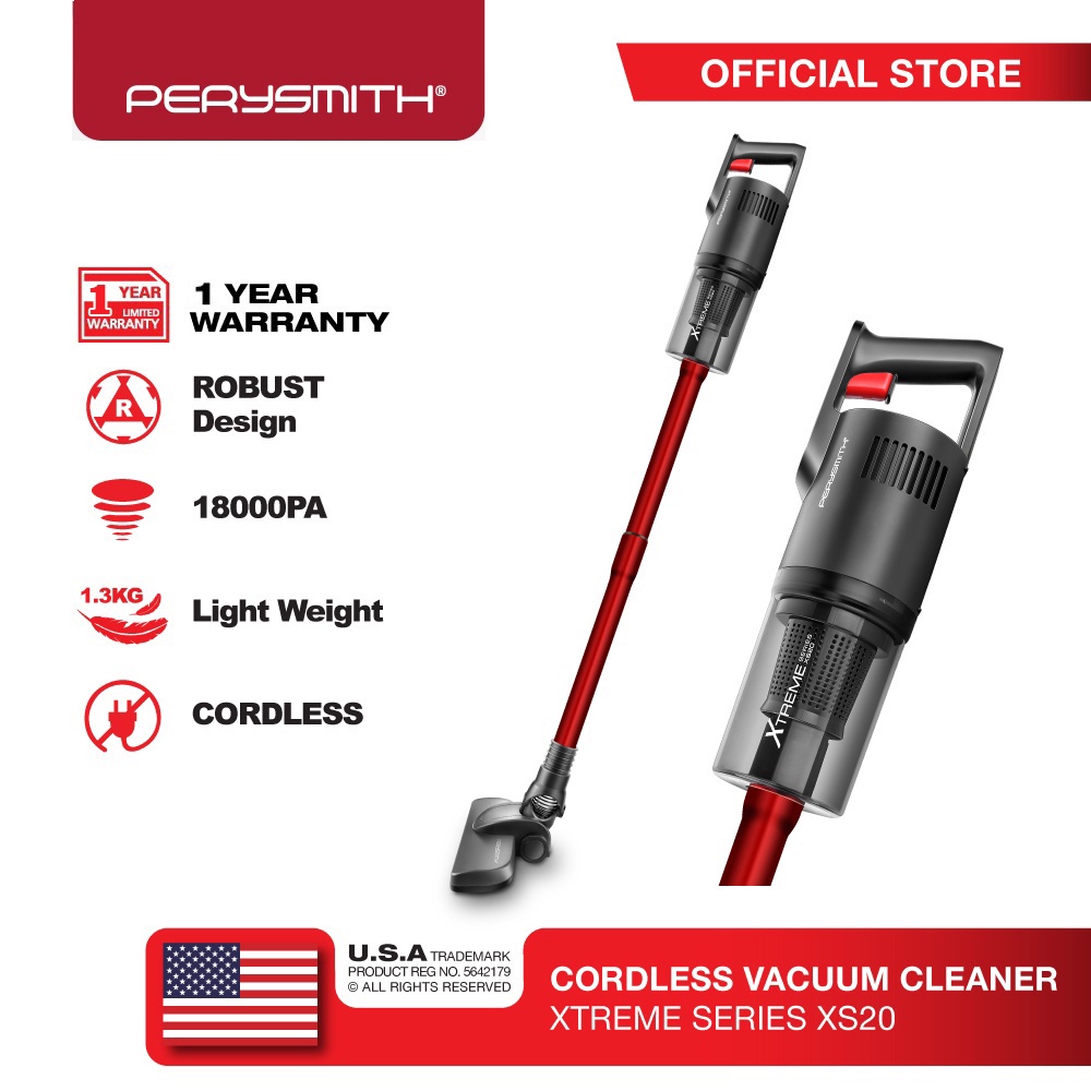 PerySmith XS20 Cordless Vacuum Cleaner Xtreme Series 200W Shopee