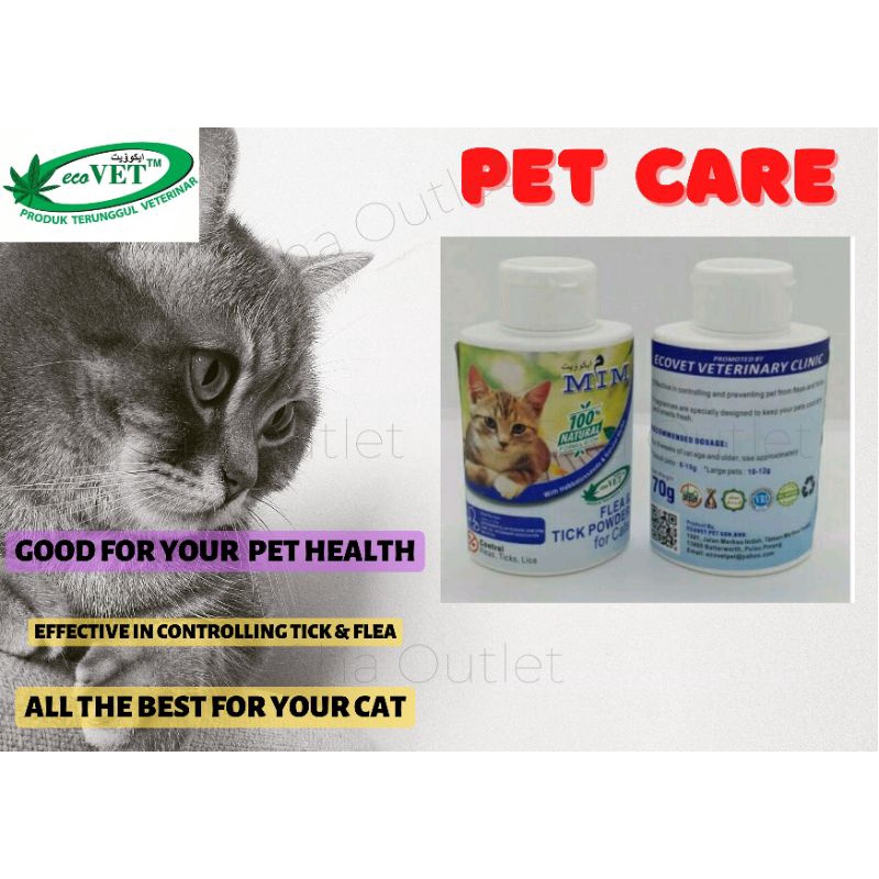 Ecovet Flea and Tick Powder Cat Lice and Pest Powder Shopee Philippines