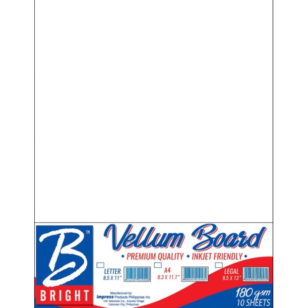 BUYZILLA 10 sheets Vellum Board Vellum Paper Shopee Philippines