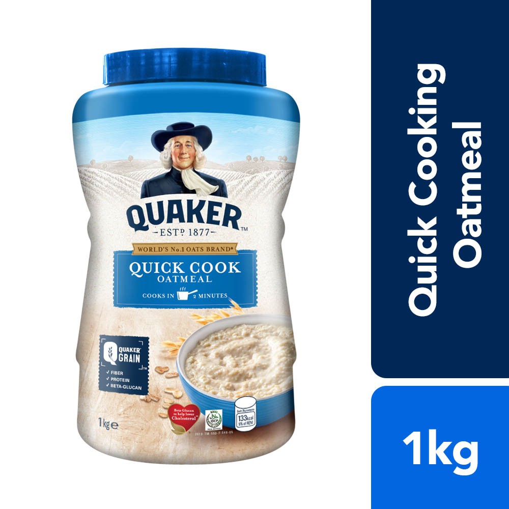 Quaker Quick Cooking Oatmeal 1kg (Jar) Shopee Philippines