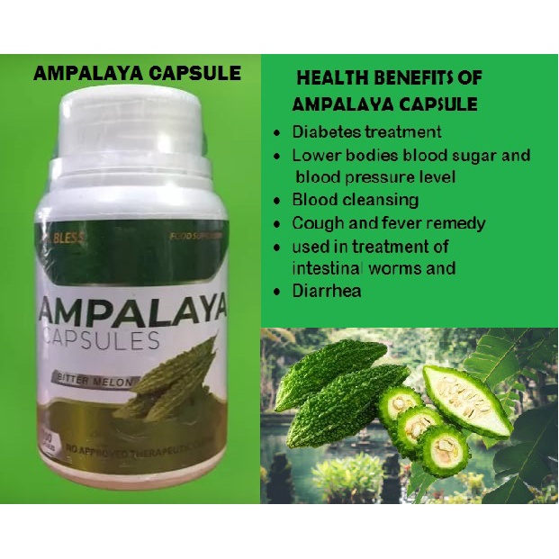 Organic Pure Natural Ampalaya Capsules (100 Capsules) Ampalaya Capsules