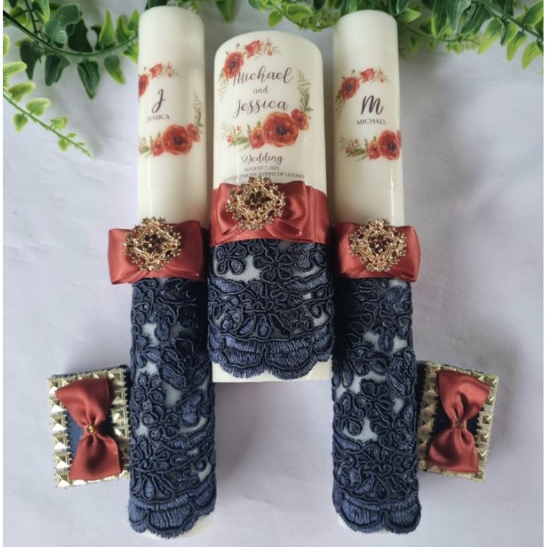 Personalized Wedding Candle Set (customizable) Shopee Philippines