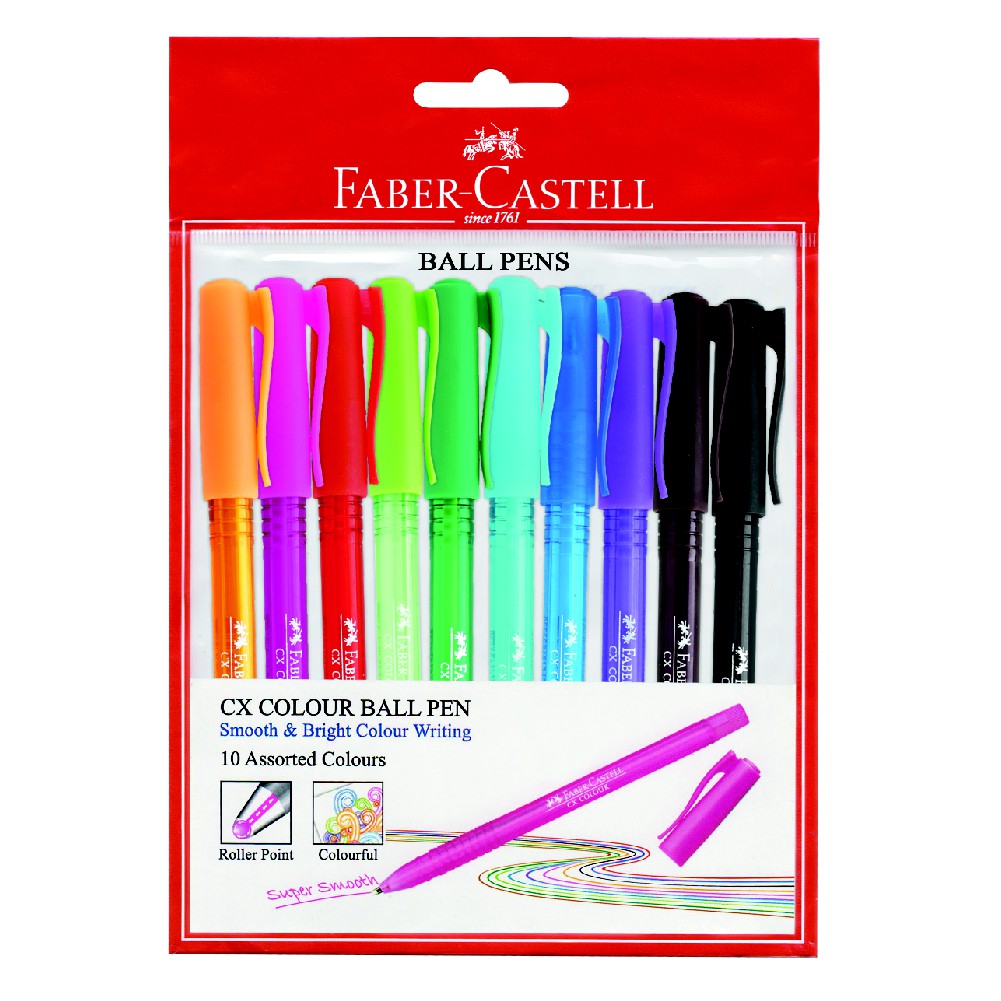 FaberCastell CX Colour Ball Pen 10pcs/pack Shopee Philippines