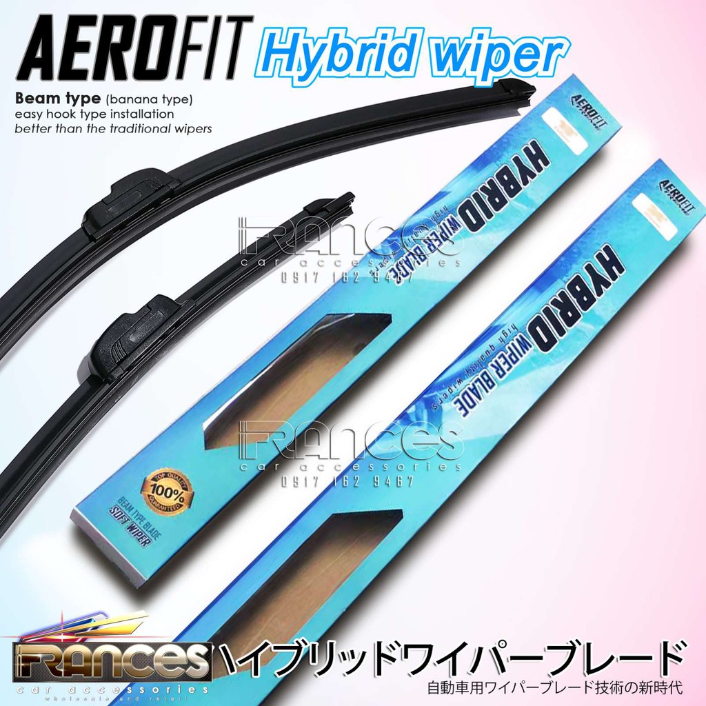 Wipers (SIZE 22/16) PAIR KIA picanto 20062010 HYBRID BANANA TYPE WIPER
