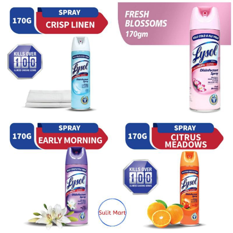 lysol disinfectant lysol 170g Lysol Disinfectant Spray 170g (CHOOSE