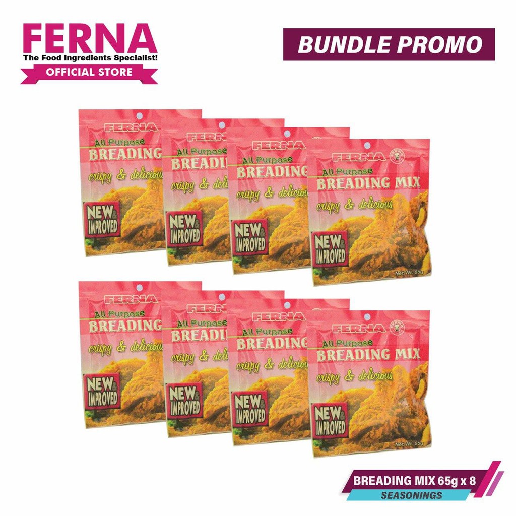 Ferna Seasoning All Purpose Breading Mix 65g Fgc6000790 (Bundle x 8