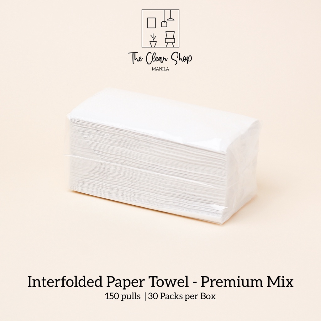 The Clean Shop MNL Interfolded Paper Towel or Kitchen Towel 1Ply