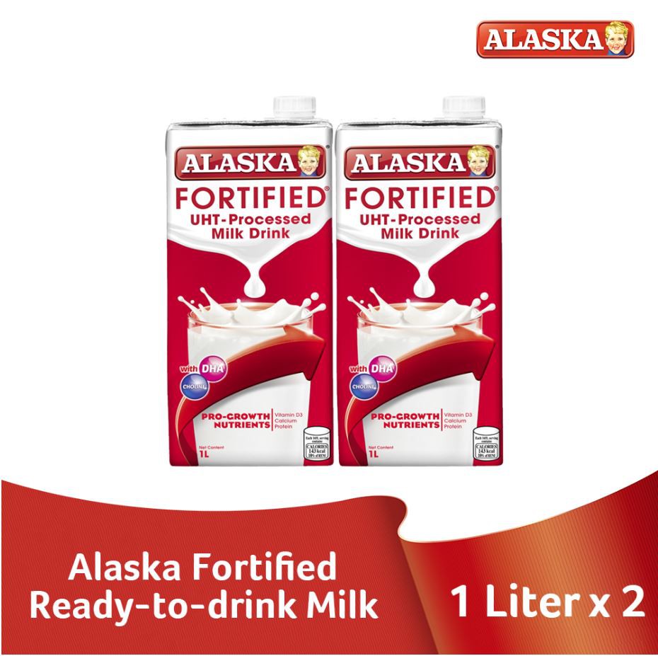 Alaska Fortified ReadytoDrink Milk 1 Liter l Set of 2 Shopee Philippines