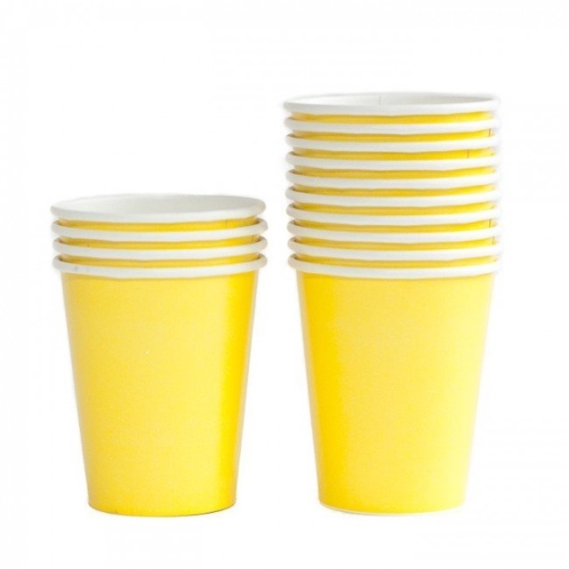 Plain yellow paper cups (10 pcs/pack) Shopee Philippines