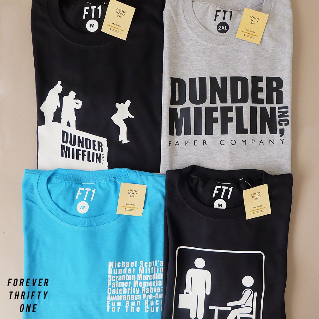 THE OFFICE Shirts DUNDER MIFFLIN PARKOUR DUNDIE WINNER Unisex Men's