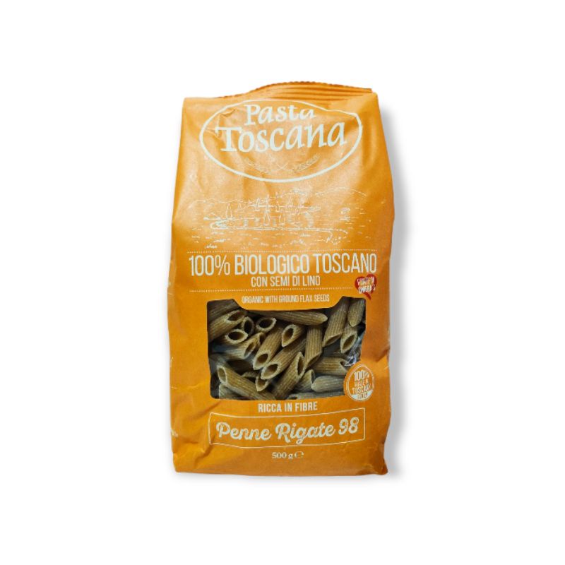 (Italy) Pasta Toscana Organic Penne Rigate 98. 500 grams. Shopee