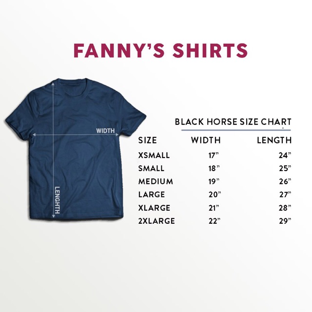 Black Horse T Shirt Philippines Size Chart Chart Walls