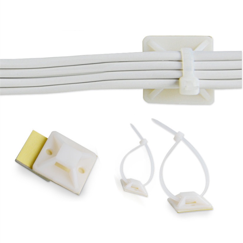 Cable Base Mounts Self Adhesive Cable Wire Zip Tie Mounts Bases Wall