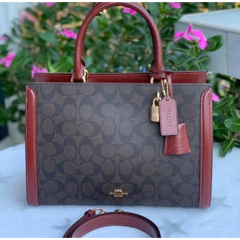 Coach Zoe Carryall In Signature Canvas Shopee Philippines