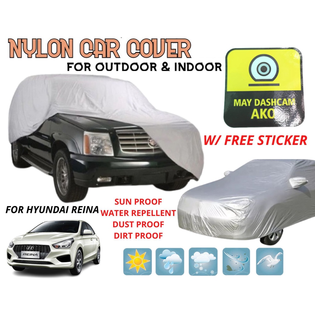NYLON CAR COVER FOR HYUNDAI REINA (W/ FREE STICKER) PORTABLE AND EASY