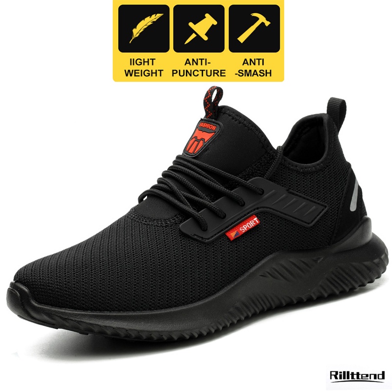 Safety Shoes Steel toe cap Men Antismash Antipuncture Lightweight