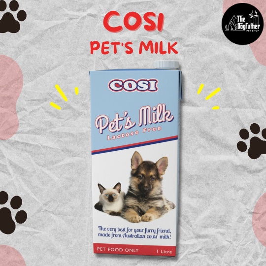 Cosi Pet's Milk Lactose Free 1L (Milk for Dogs and Cats) Shopee