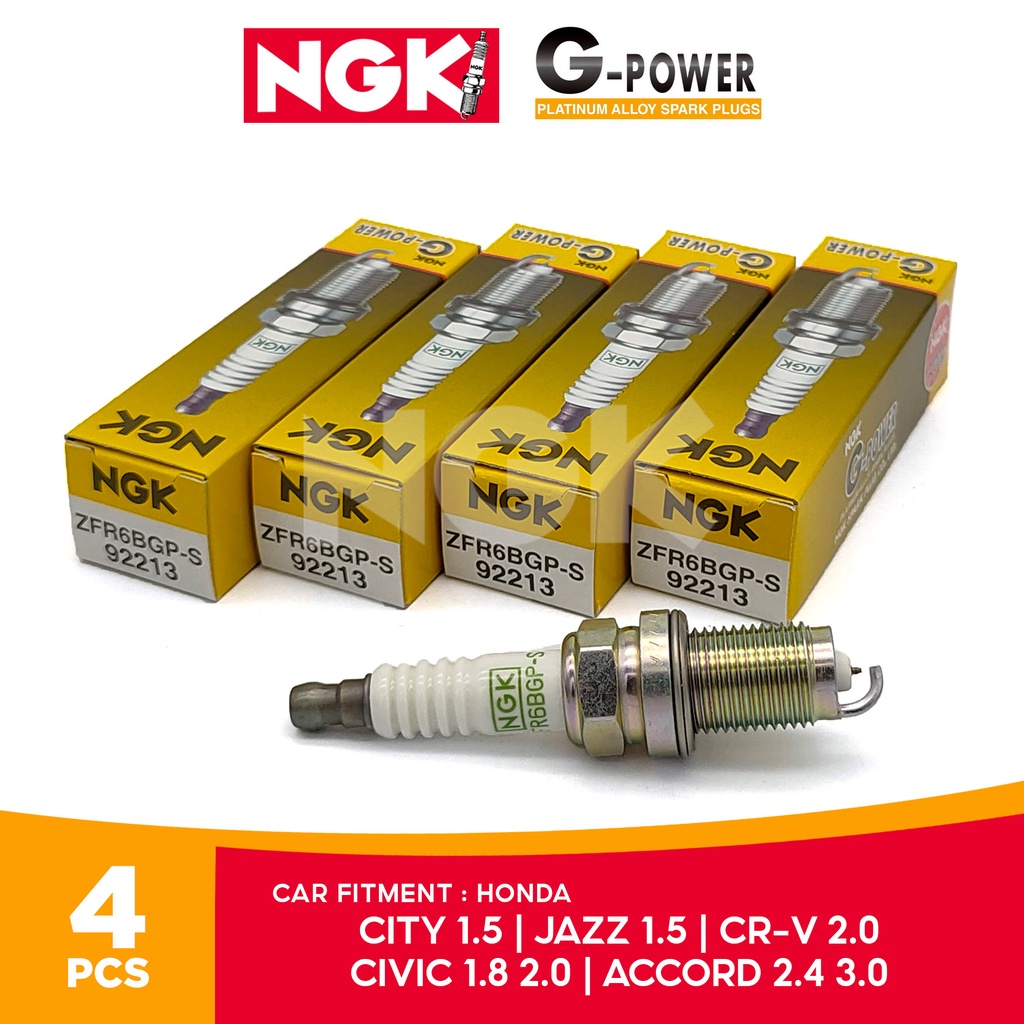 NGK 4Pcs ZFR6BGPS GPower Platinum Spark plug for Honda City / Civic