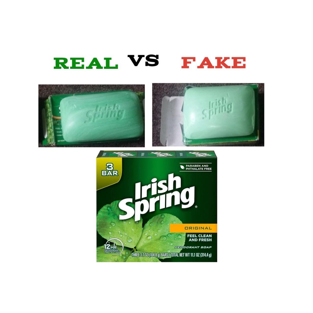 Irish Spring Original Clean Deodorant Bar Soap For Men, Oz, Pack