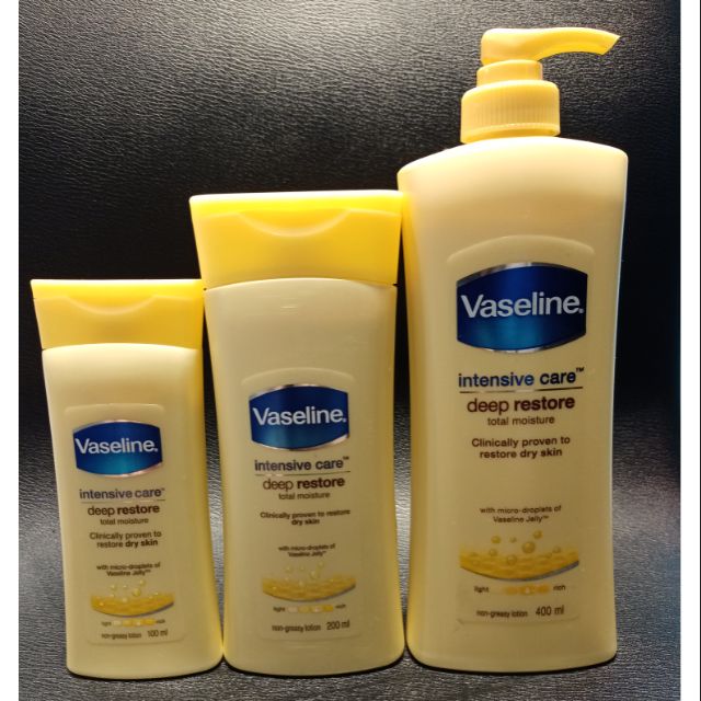 VASELINE INTENSIVE CARE DEEP RESTORE TOTAL MOISTURE LOTION Shopee