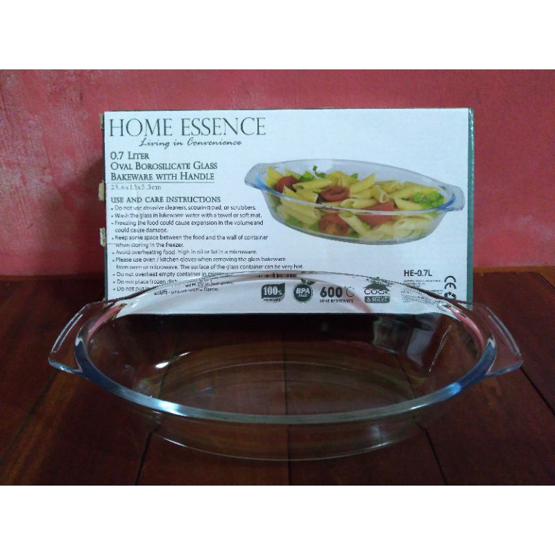 Oval Borosilicate Glass Bakeware with handle Shopee Philippines