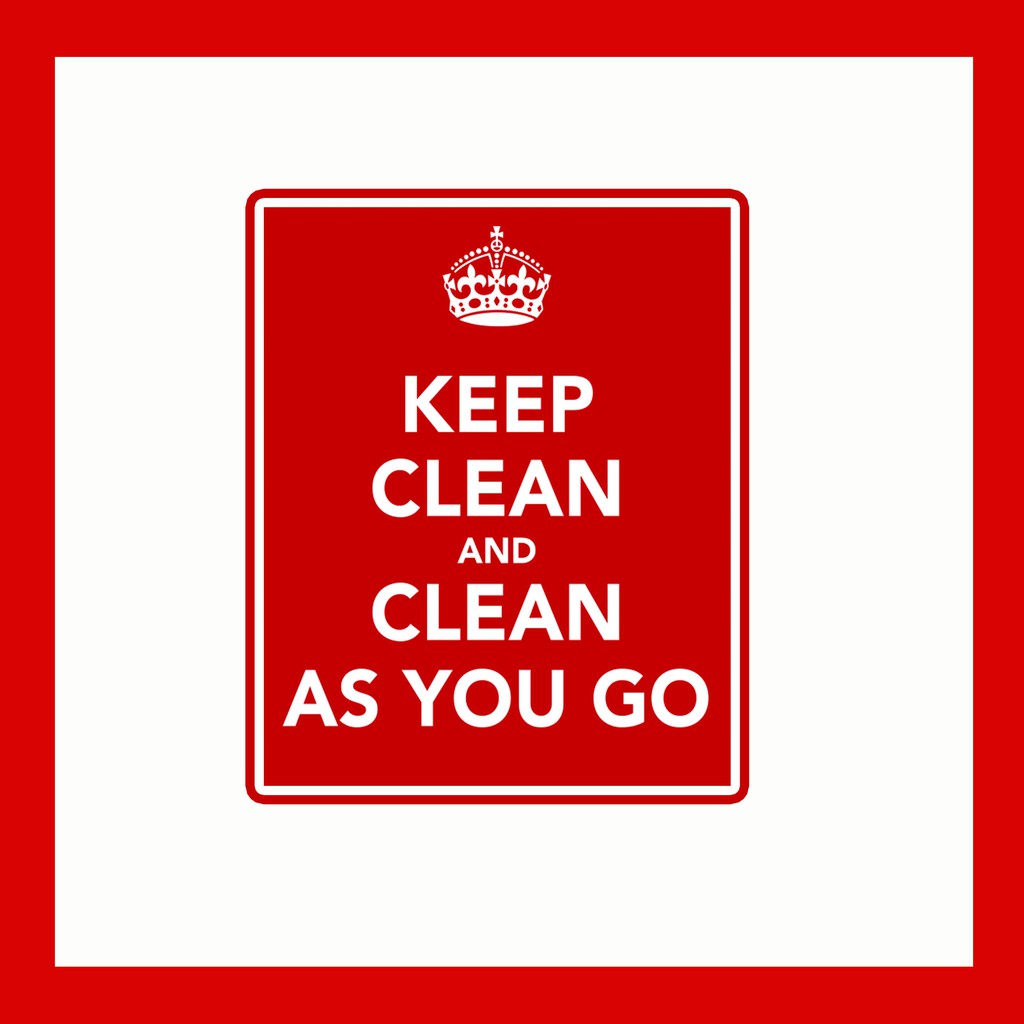 Clean as You Go Signage Laminated/PVC/Sticker Shopee Philippines