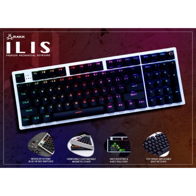 Rakk Ilis Gaming Mechanical Keyboard Outemu Blue Switch