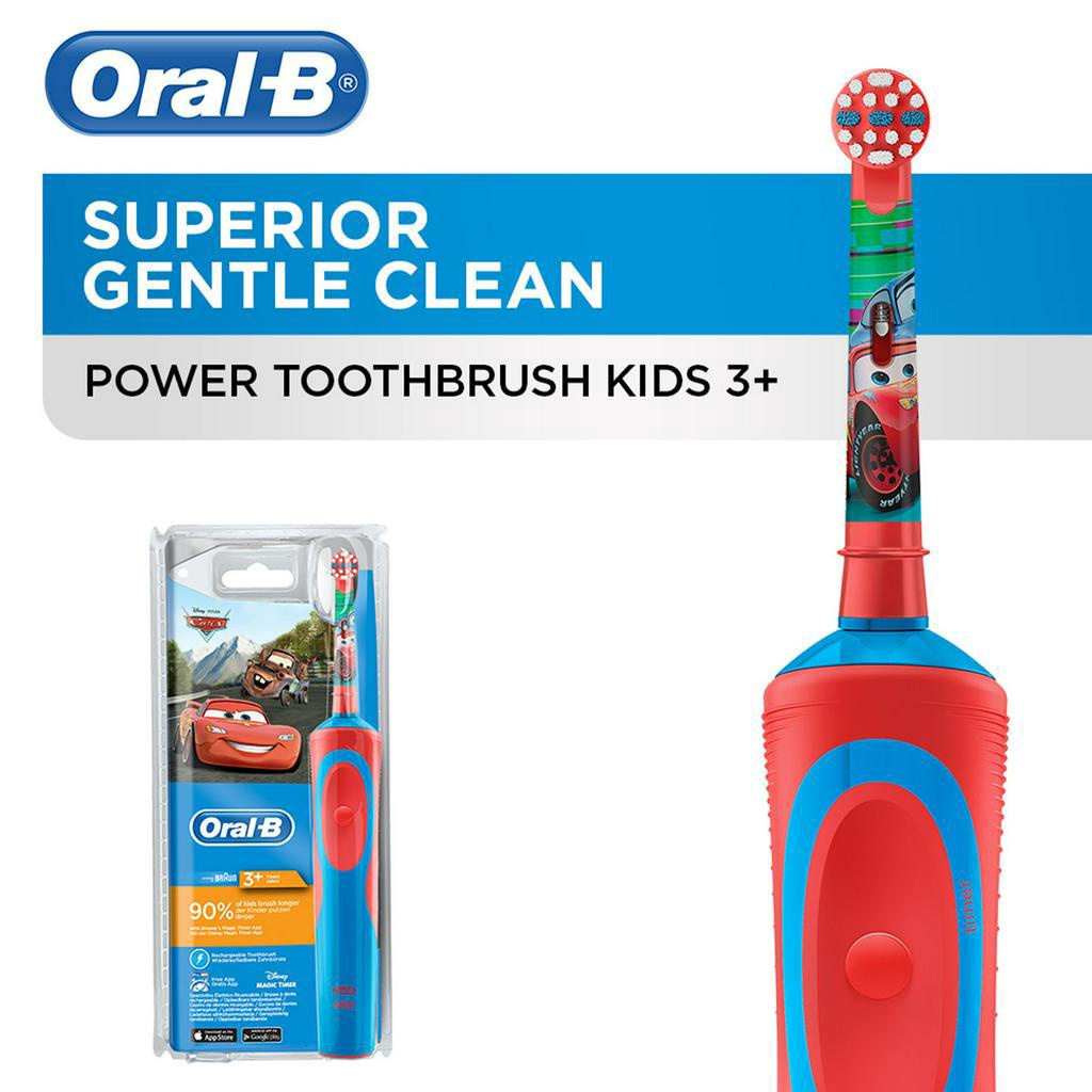OralB Cars Kids Power Toothbrush Handle (Ages 3+) Shopee Philippines