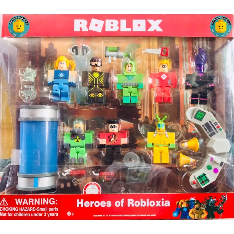 robloxs toys BIG SET ROBLOX TOY HEROES OF ROBLOXIA With Light Accessory