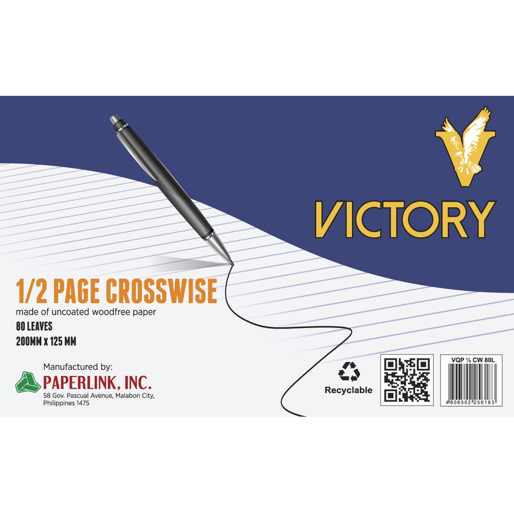 Victory Pad Paper Crosswise / Lengthwise / Quiz Pad [ 10 pads] Shopee