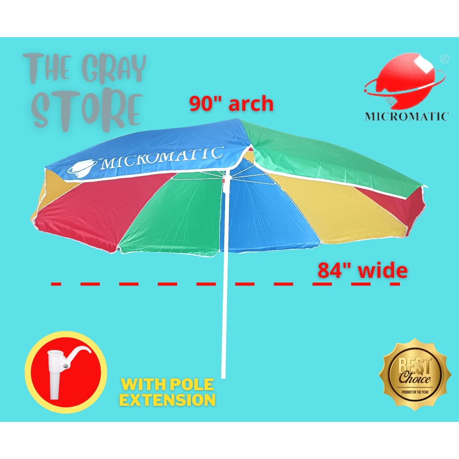 Micromatic Beach Umbrella 45" heavy duty Shopee Philippines