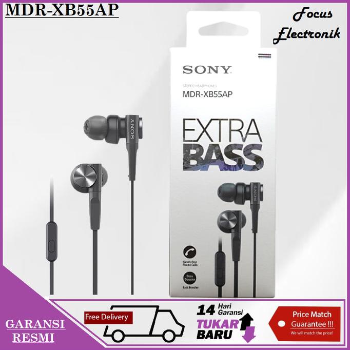 Sony MDR-XB55AP / MDR XB55AP / XB55AP / XB55AP Headset BLACK | Shopee
