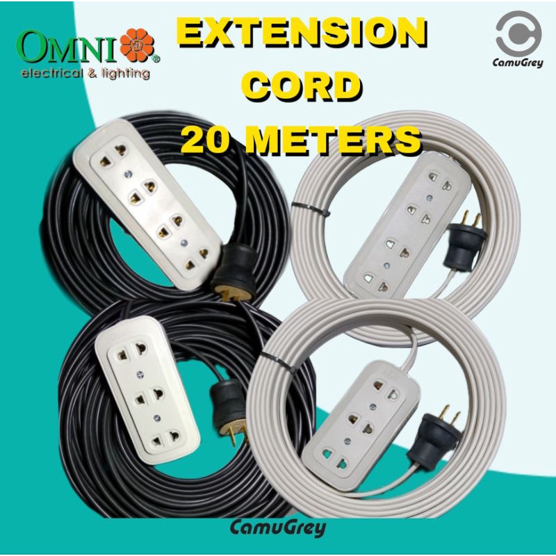 20 METERS EXTENSION CORD w/ 16/2 FLAT CORD Shopee Philippines
