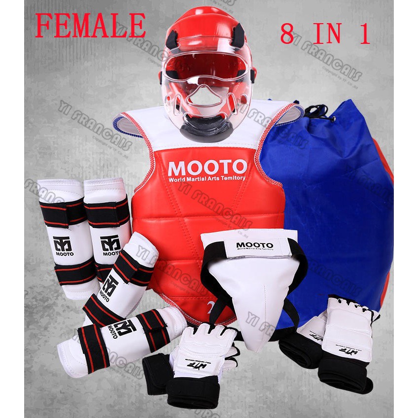 MOOTOTaekwondo Protective Gear Set With Free Bag(female) Shopee