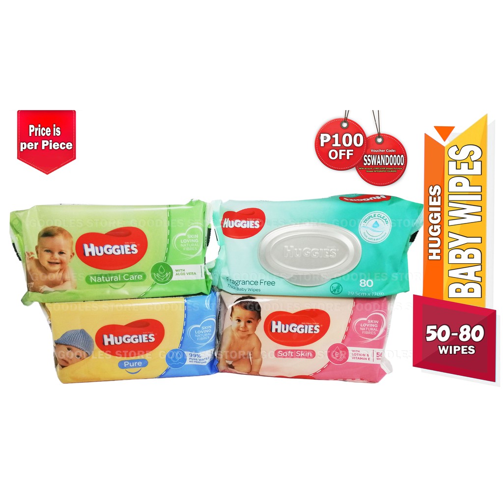 Huggies Baby Wipes Pure 56 Wipes Huggies Fragrance Free 80 Wipes