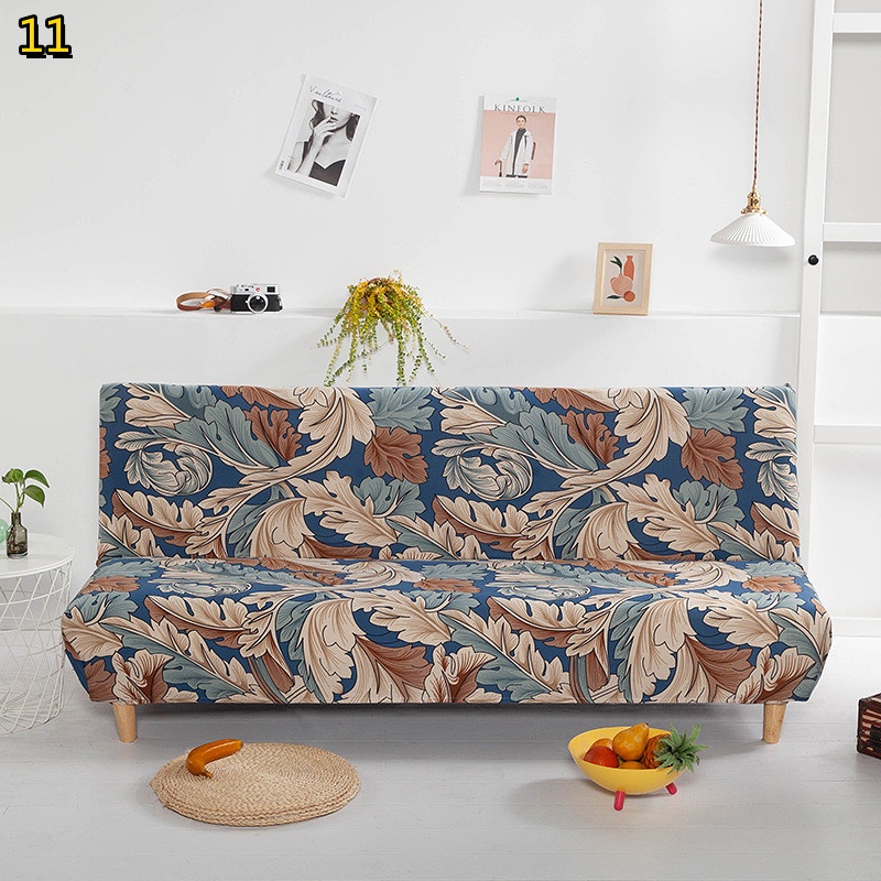 COD Elasticity Without Armrests Folding Sofa Cover Sofa Bed Protector