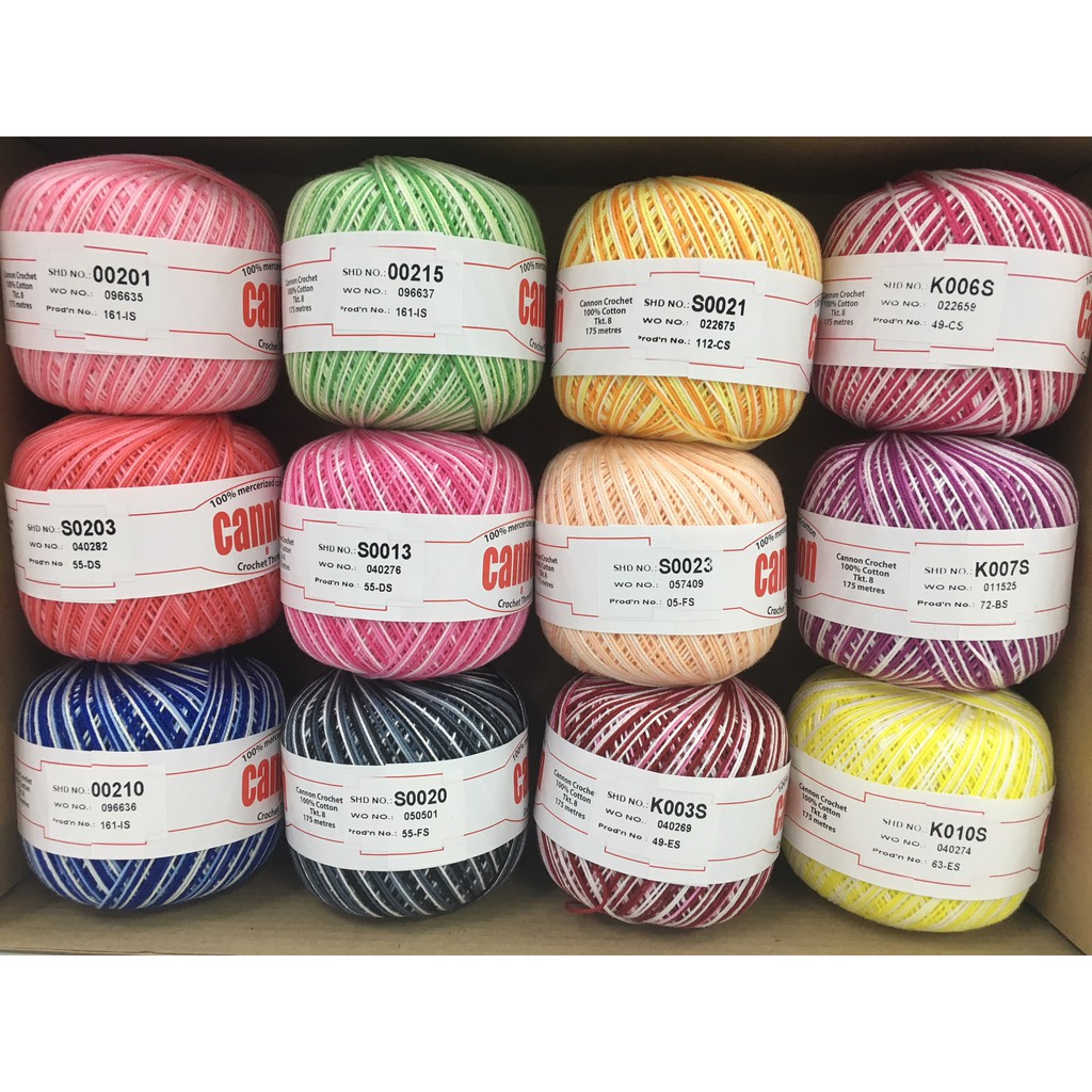 Cannon 100 Mercerized Cotton Crochet Thread Shaded (M351/008S