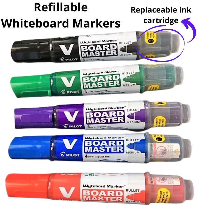 (Positivity) PILOT Refillable Whiteboard Markers V Board Master White