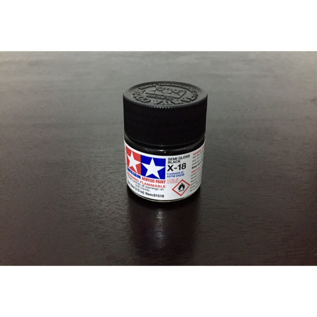 Tamiya X18 Semi Gloss Black Acrylic Paint 10ml Shopee Philippines